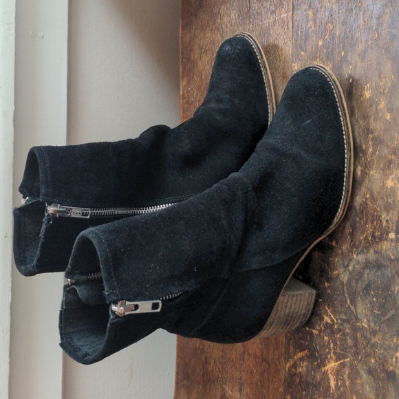 Jeffrey Campbell Suede Ruched Bi-Zip Booties - Picture 5 of 14